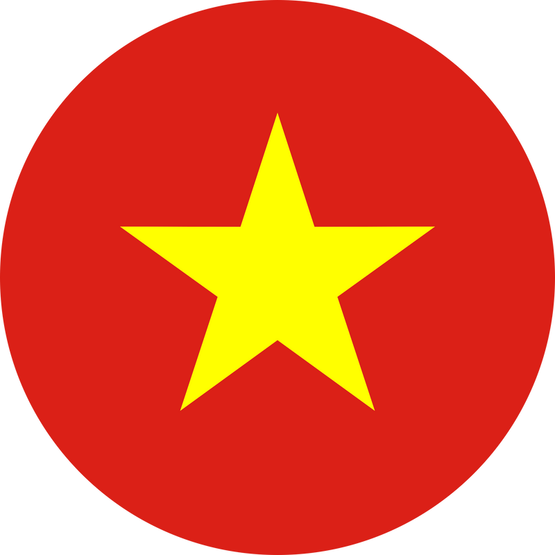 Round Vietnamese Flag of Vietnam